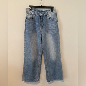 Blue Wide-Leg Jeans